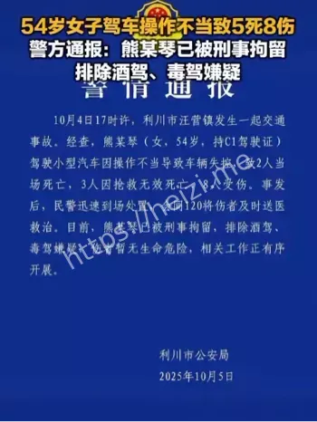 湖北恩施熊某琴交通事故